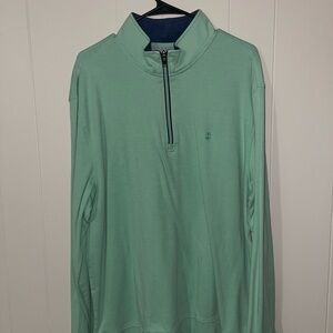 Izod Blue and Mint Quarter-Zip Pullover